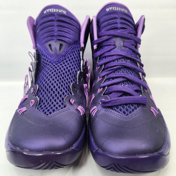 Nike Hyperdunk 2013 Shoes Sneakers Boys 5.5 Purple Basketball 599527-500 - Picture 4 of 9